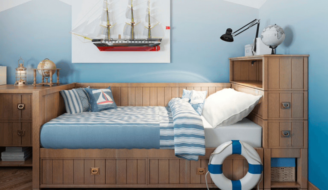 cuarto azul aguamarina